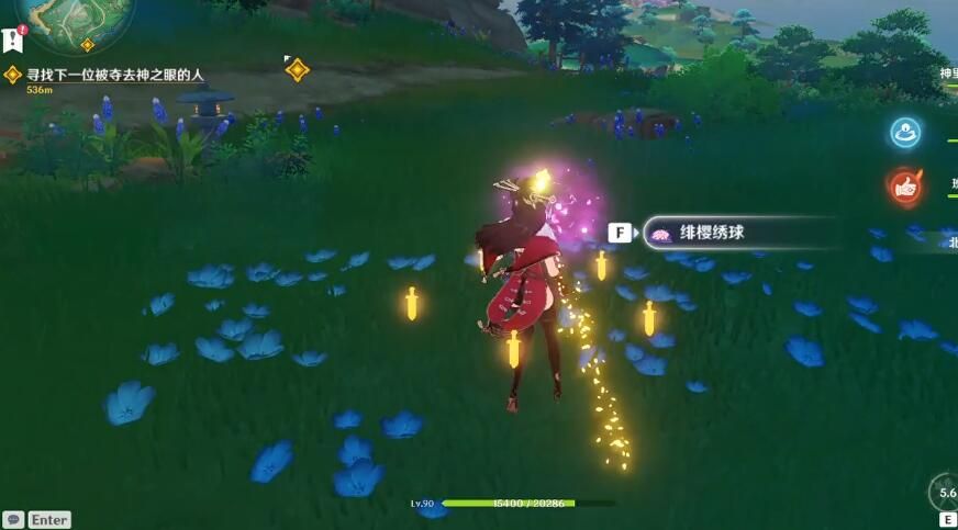 原神稻妻绯樱绣球哪里最多