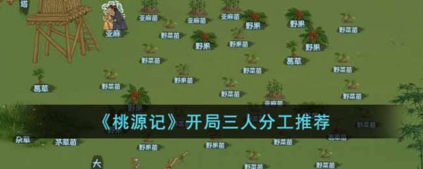 桃源记开局三人怎么分工 桃源记开局三人分工推荐