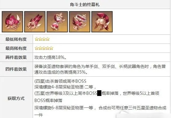 原神角斗士的终幕礼圣遗物角色使用攻略