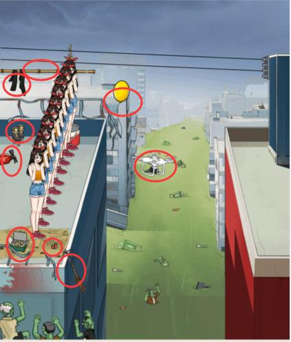 就我眼神好天台逃生通关攻略