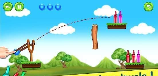 弹弓射击瓶子苹果版