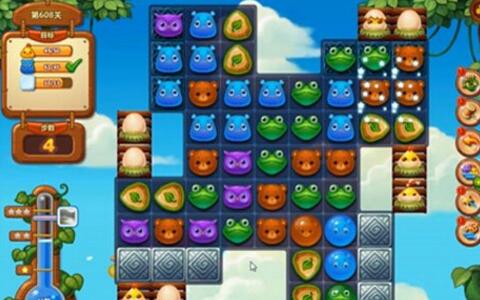 《开心消消乐》608关三星过关攻略