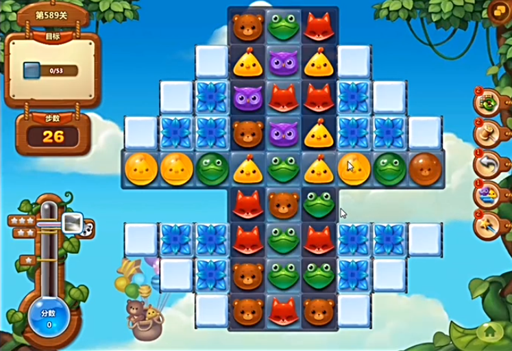 开心消消乐589关通关攻略