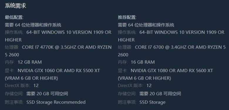 幽灵线东京配置要求高吗？幽灵线东京官方最低配置要求推荐